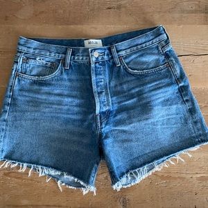 Agolde 4inch Parker Denim Shorts in Skywave